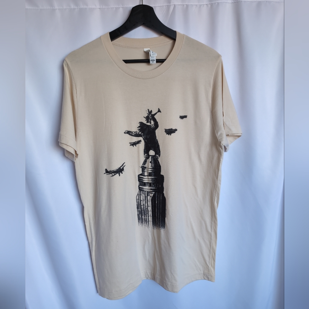 King Kong Bella + Canvas Graphic Men's Beige Medium T-Shirt